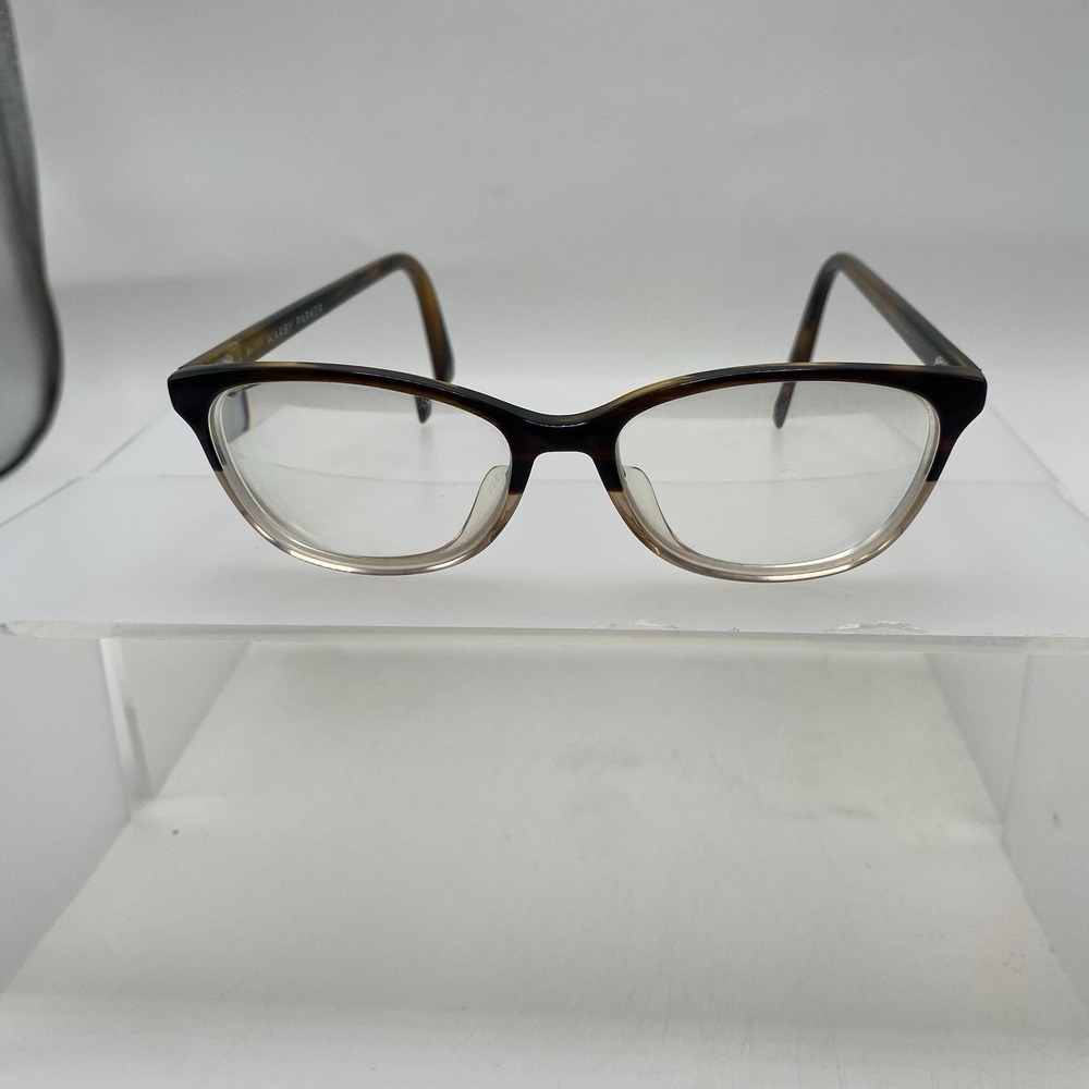 Warby Parker Eyeglasses Women FRAME ONLY Daisy Cat Eye 50-15-140 Brown Clear 531 - Picture 2 of 12